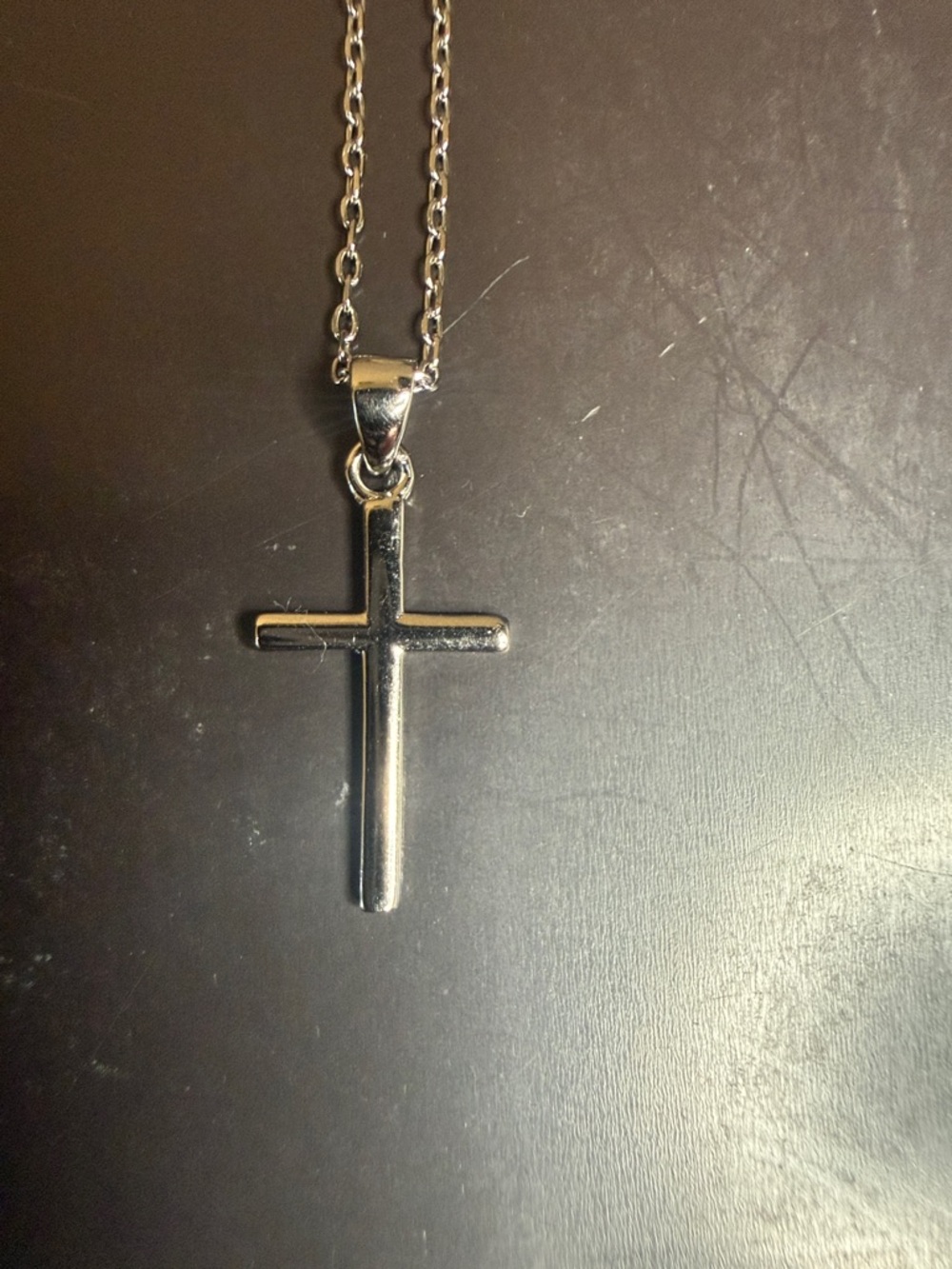 925 CN Silver Cross Pendant Necklace